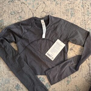 Lululemon Black and White Striped Top